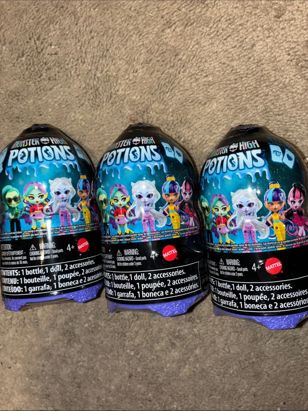 monster high Potions Surprise Dolls - Teal, Purple, Pink Accents